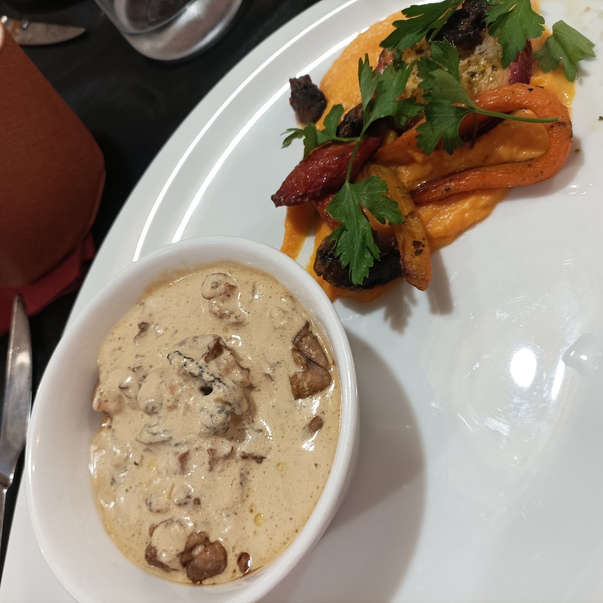 Ris de veau aux morilles et sa crème